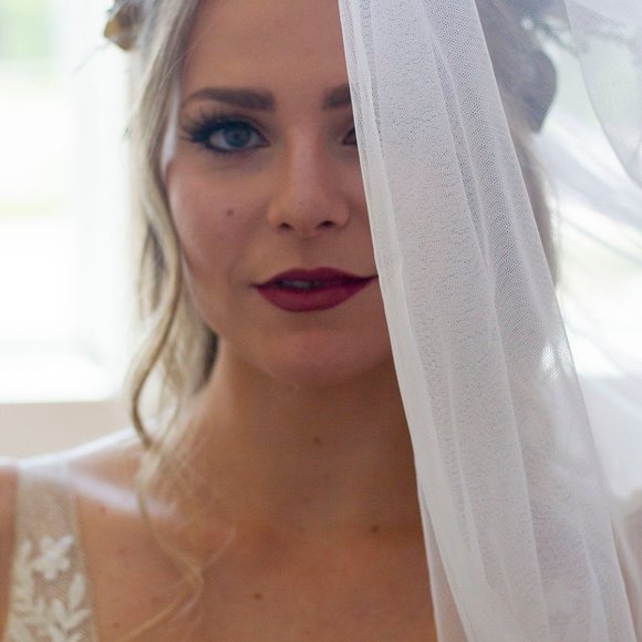 NEW Soft English Net Blush Wedding Veil pi… - Picture 7 of 7